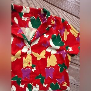 Outdoor Voices SolarCool Butterfly Camp Collar Shirt size s